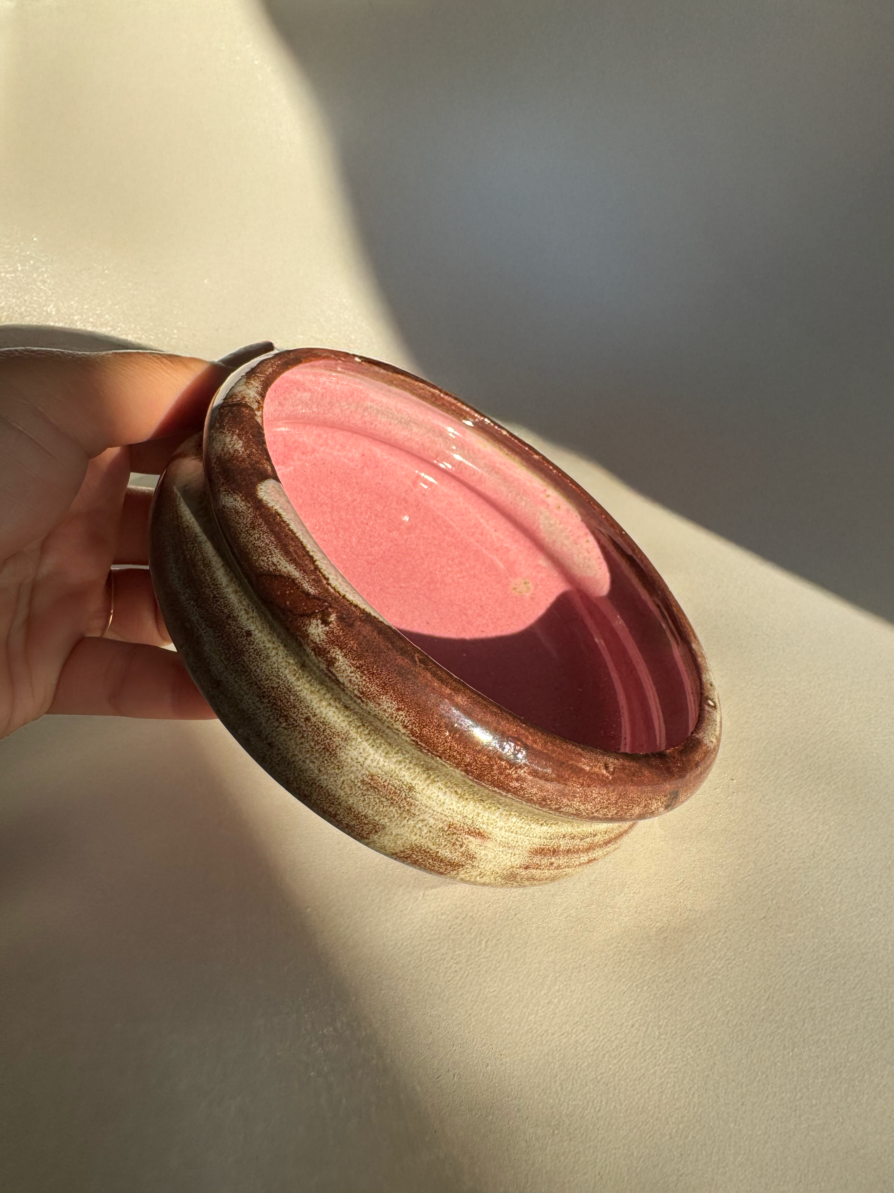 Dreamy Pink Bubble Plate, Artisan Hand-Built Ceramic Cloud Donut Plate