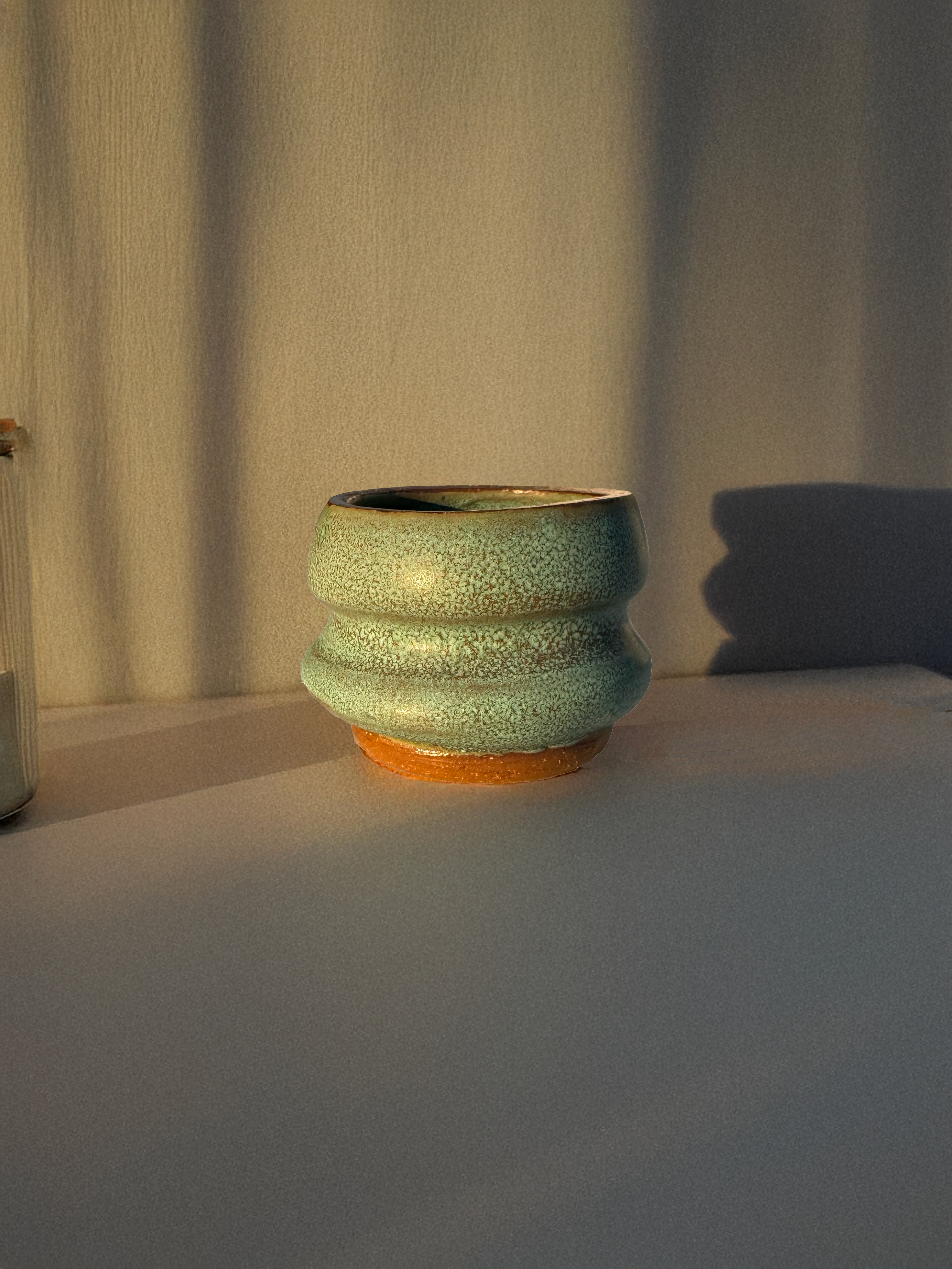 Ceramic Hand-made Deep Teal Espresso Bubble Cup