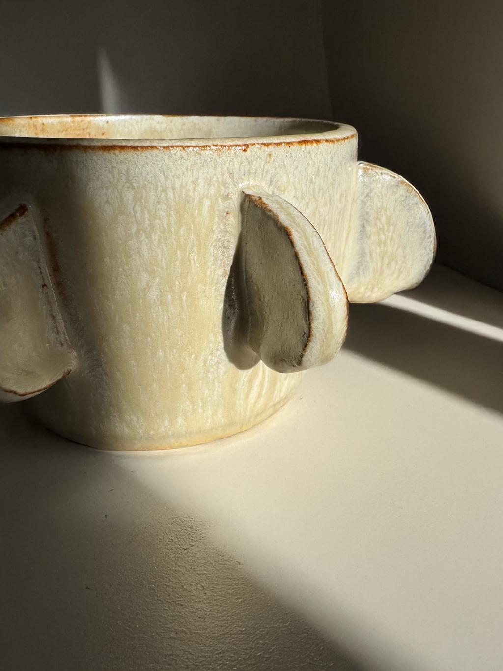 Handmade Ceramic Indoor Planter with Drainage, Ceramic Planter Gift