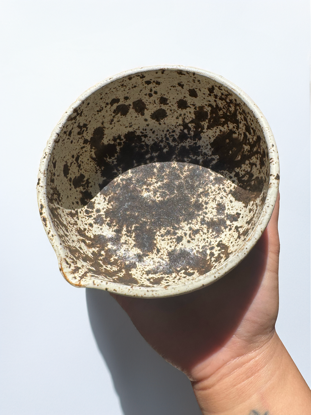 Dreamy Speckled Matcha Bowl, Artisan Hand-Built Ceramic Gift