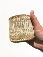 Handmade Ceramic Marble Hand Carved Mug, Artisan Pottery