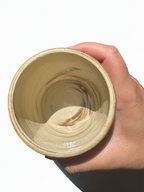 Handmade Ceramic Marble Hand Carved Mug, Artisan Pottery