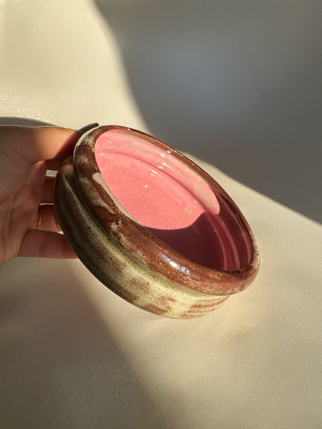 Dreamy Pink Bubble Plate, Artisan Hand-Built Ceramic Cloud Donut Plate