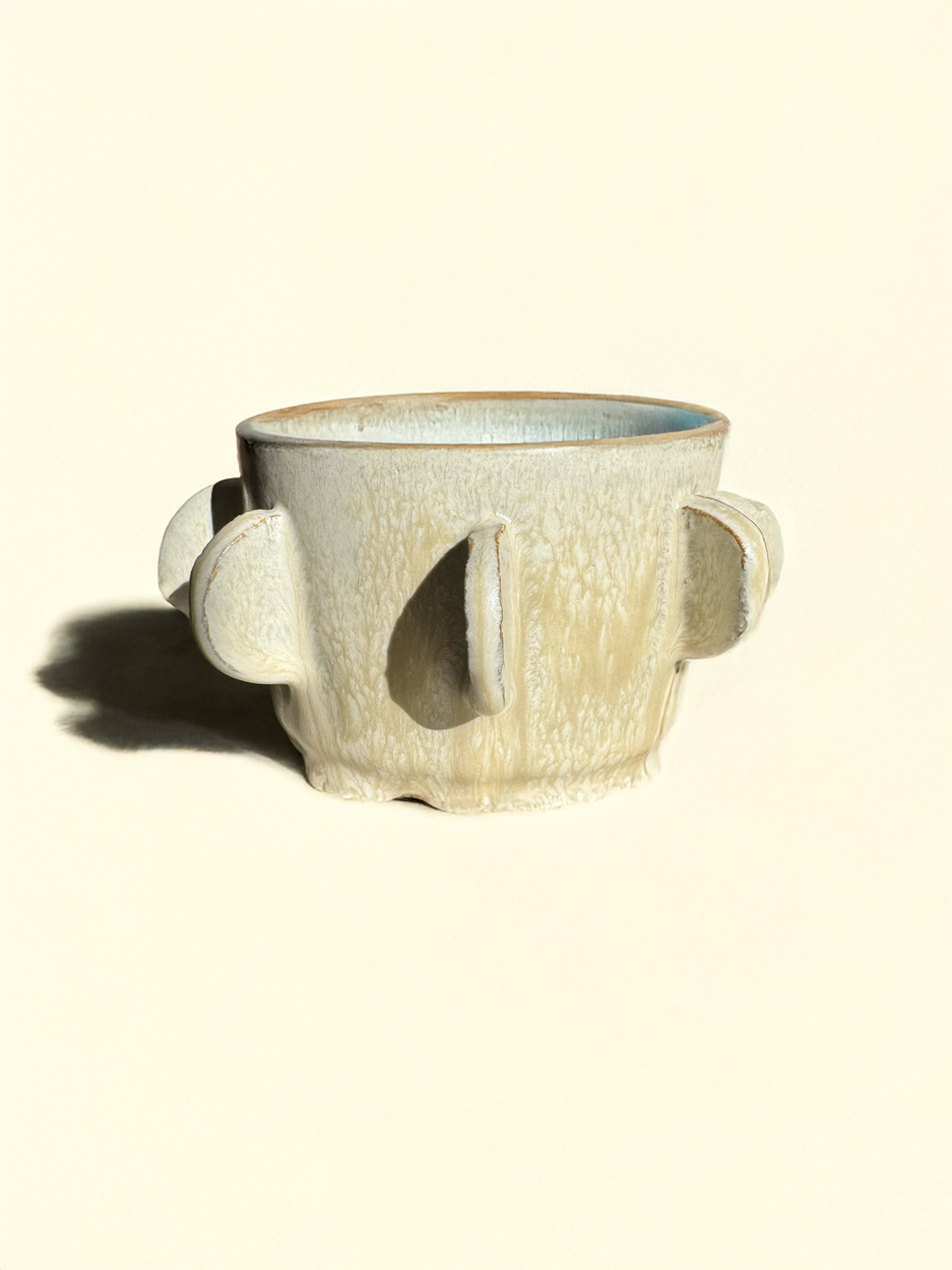 Handmade Ceramic Indoor Planter with Drainage, Ceramic Planter Gift