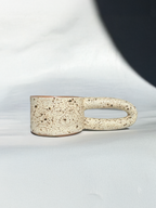 Long Handle Blue Ceramic Mug, Handmade Pottery Coffee Cup