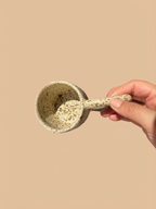 Handmade Ceramic Long Handle Espresso Mug, Artisan Pottery, Winter Wood Speckled