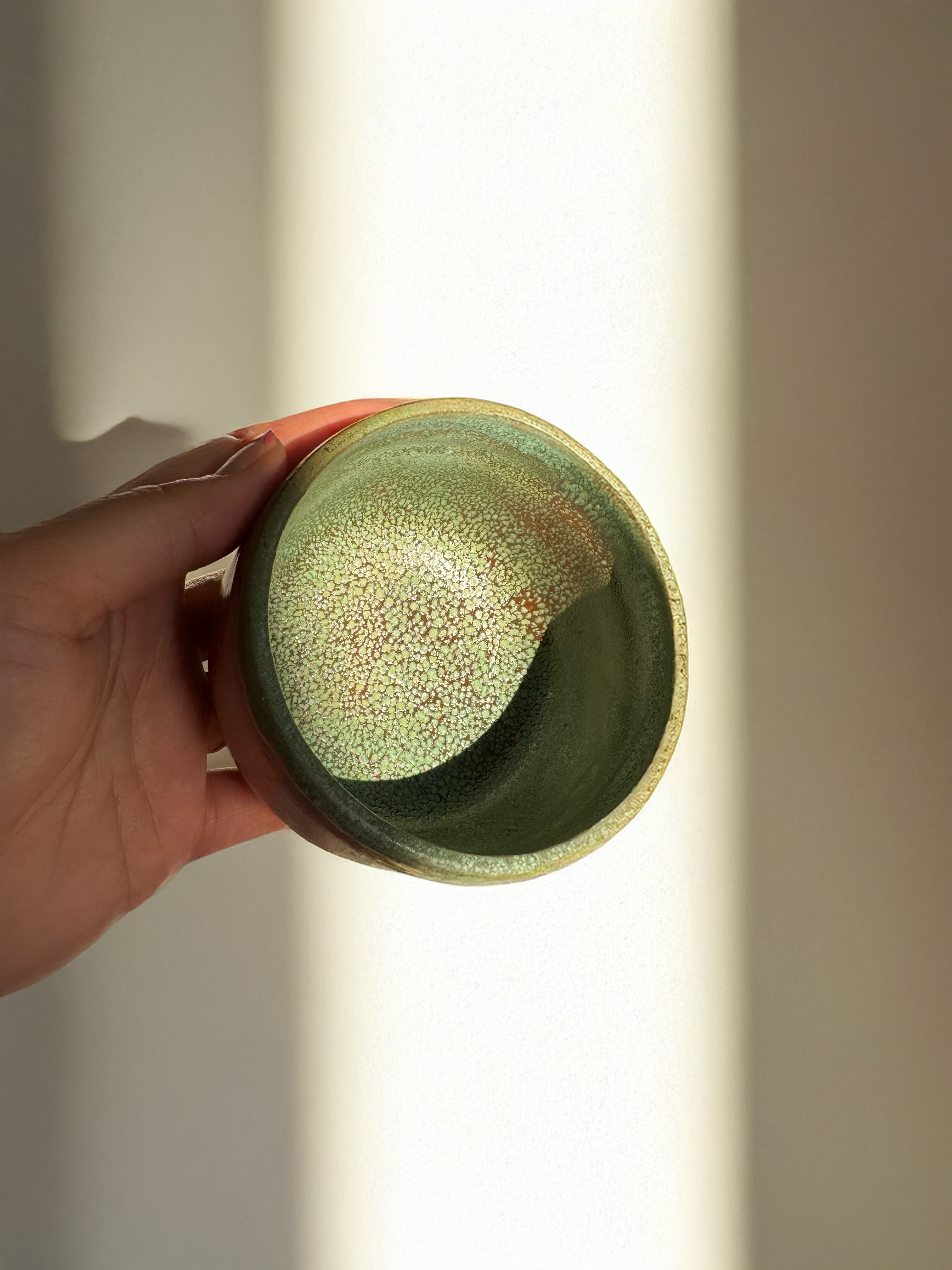 Handmade Ceramic Orange Teal Mug, Artisan Pottery