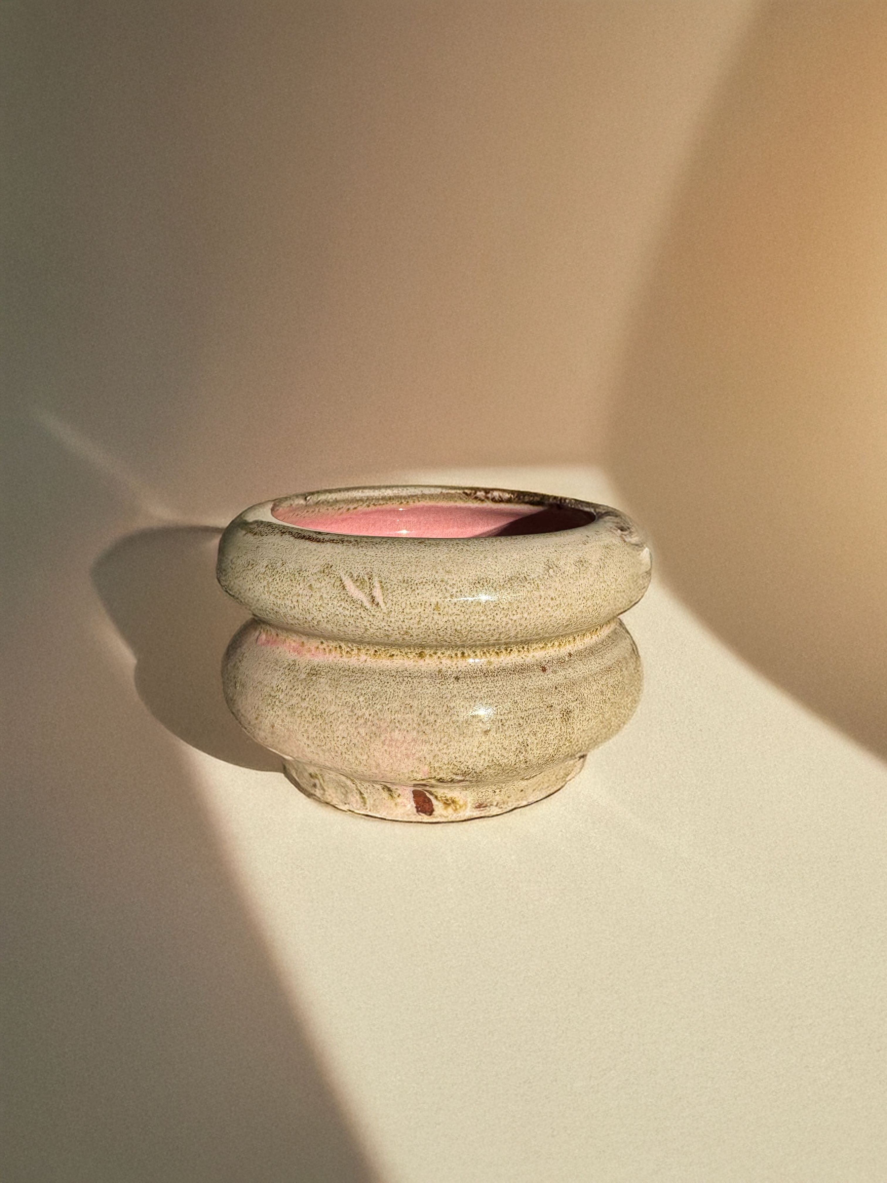 Dreamy Pink Bubble Bowl, Artisan Hand-Built Ceramic Gift