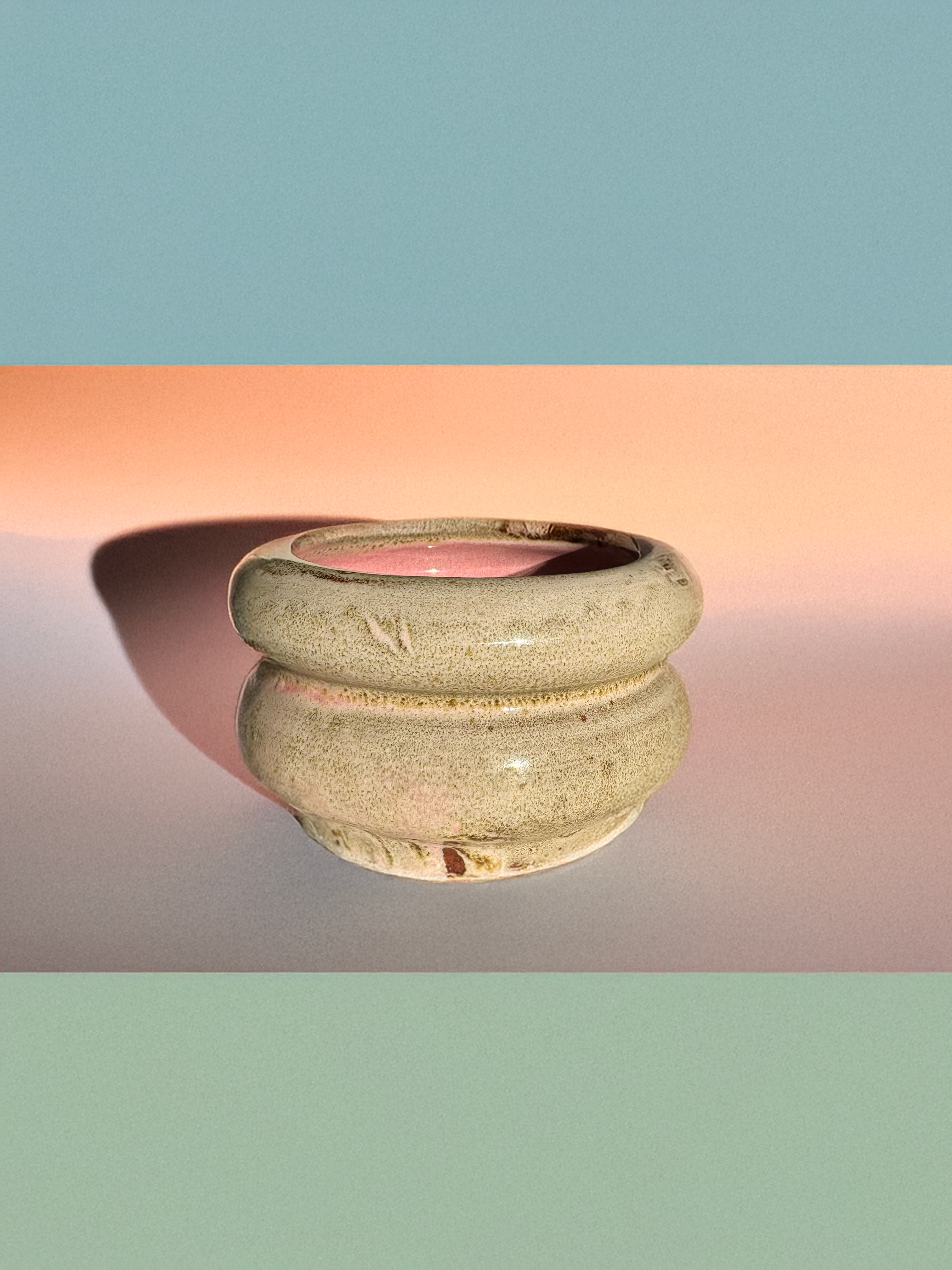 Dreamy Pink Bubble Bowl, Artisan Hand-Built Ceramic Gift