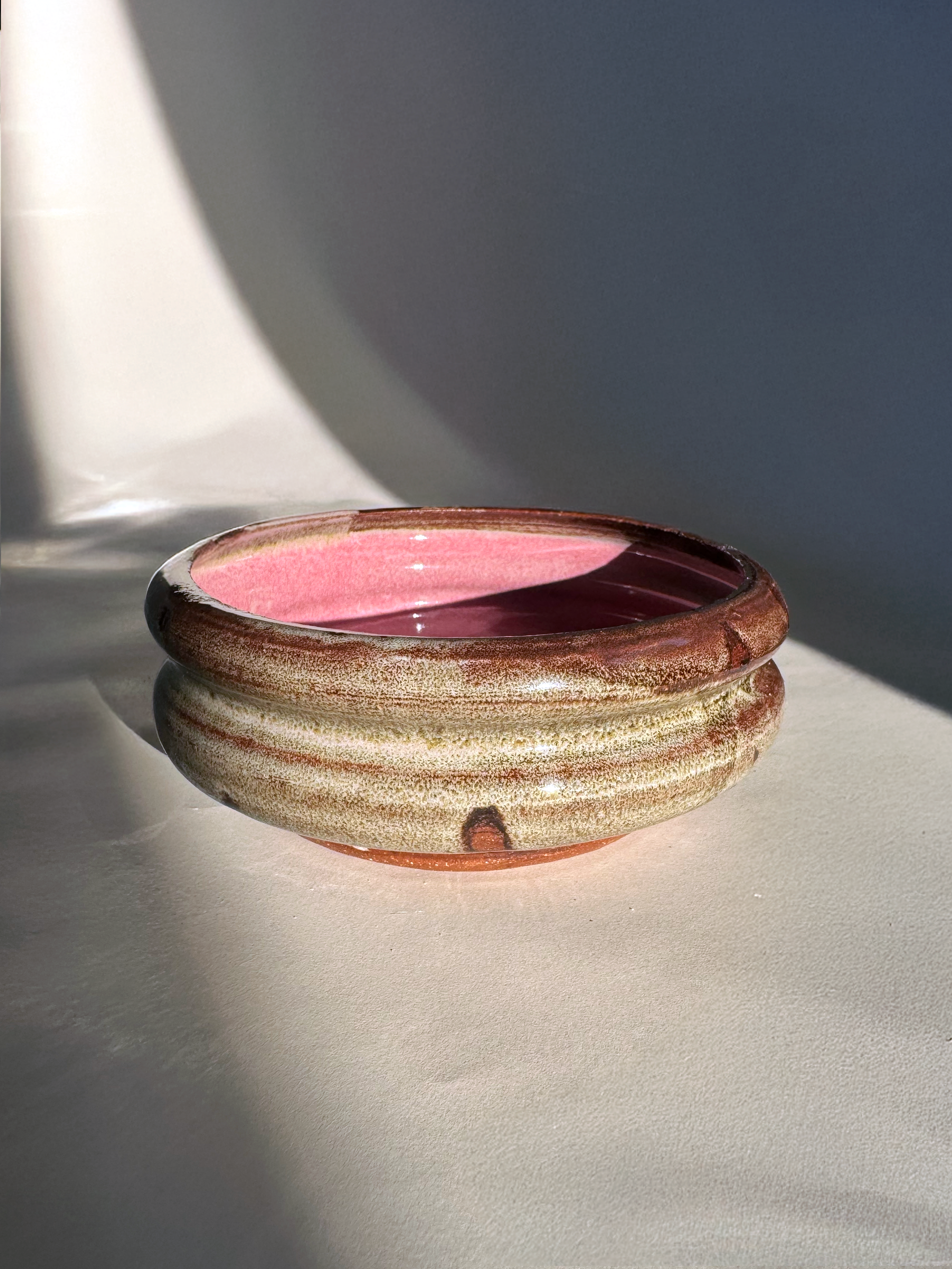 Dreamy Pink Bubble Plate, Artisan Hand-Built Ceramic Cloud Donut Plate