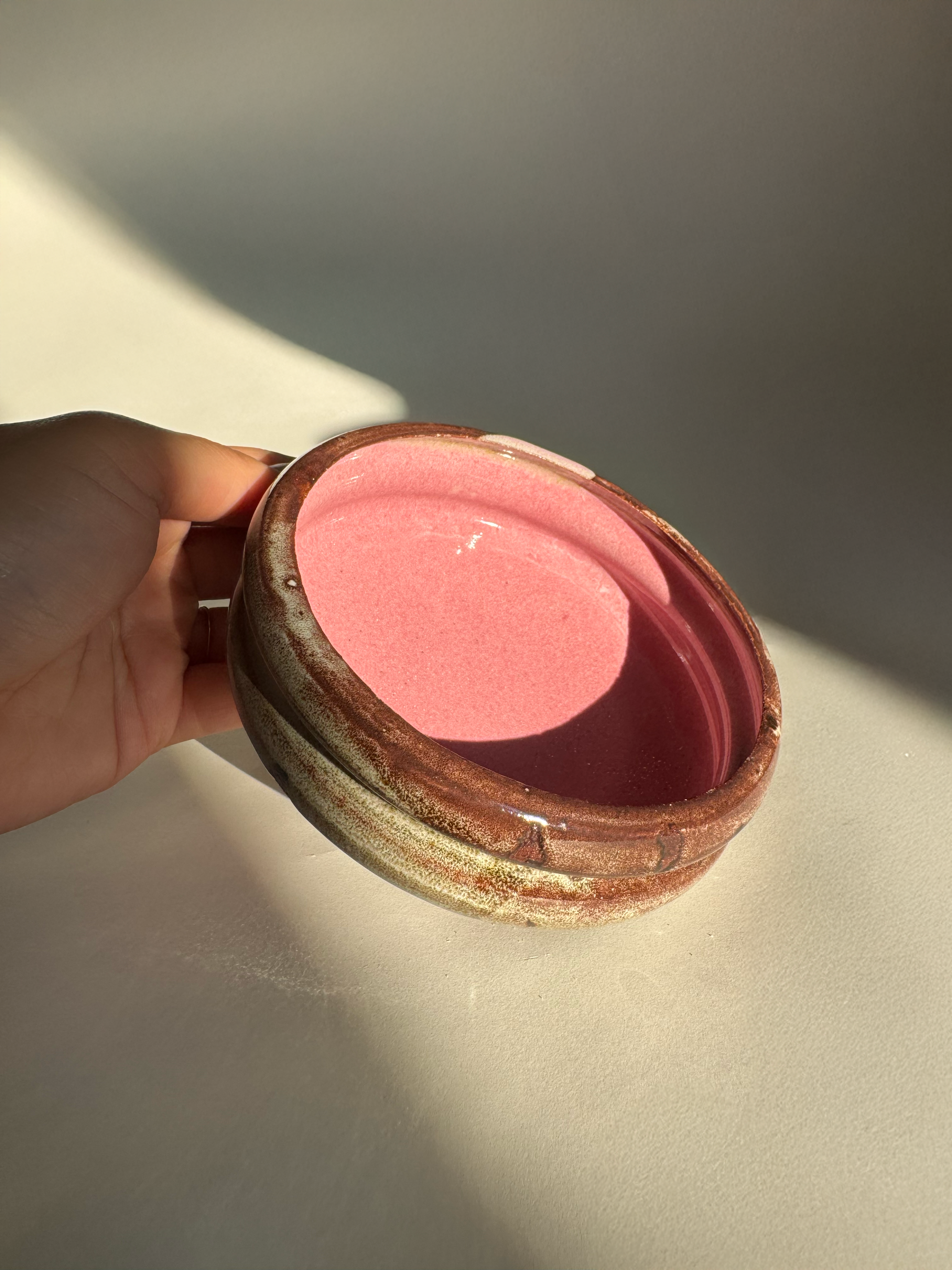 Dreamy Pink Bubble Plate, Artisan Hand-Built Ceramic Cloud Donut Plate