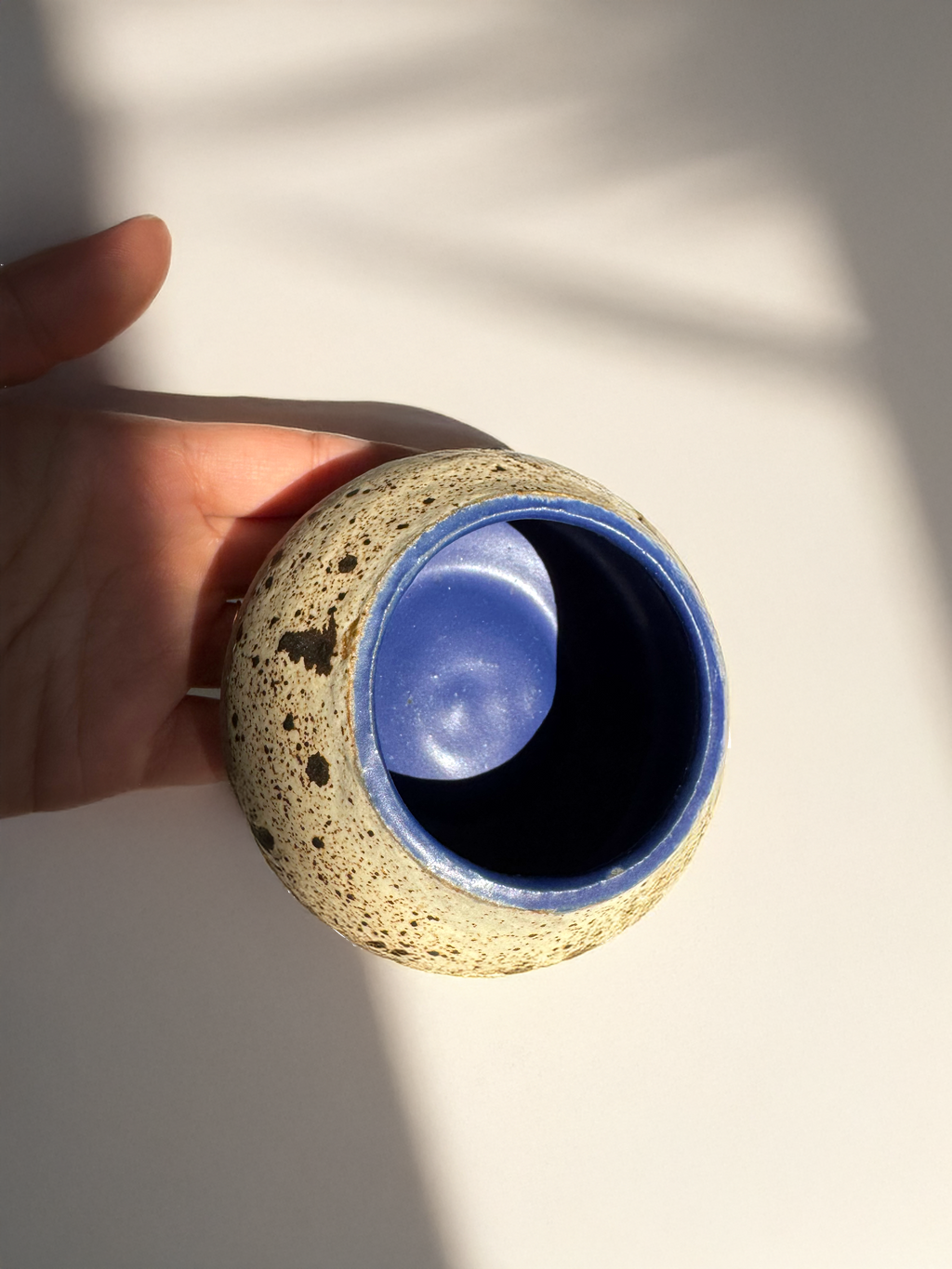 Hand-made Ceramic Speckled Flower Vase