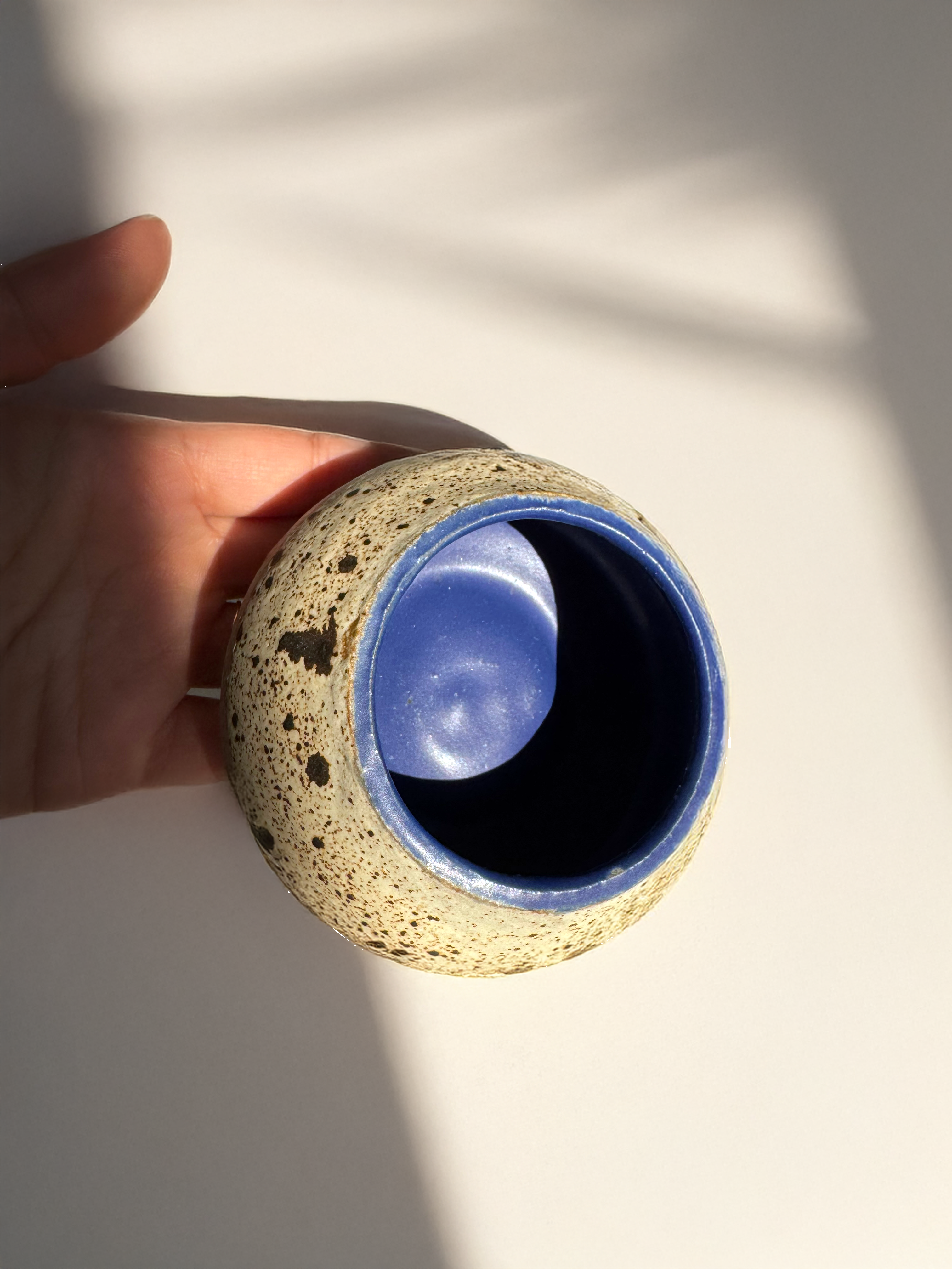 Hand-made Ceramic Speckled Flower Vase